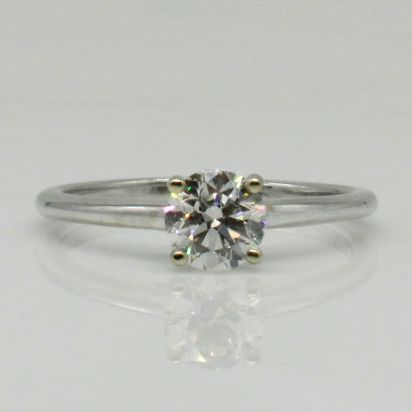 100 Ways Jewelry Bespoke' Fleur De Lis Diamond Solitaire Engagement Ring | 0.70ct |