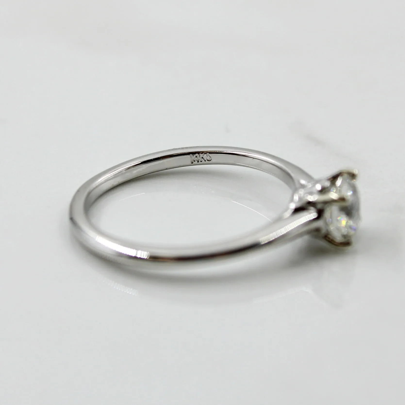100 Ways Jewelry Bespoke' Fleur De Lis Diamond Solitaire Engagement Ring | 0.70ct |