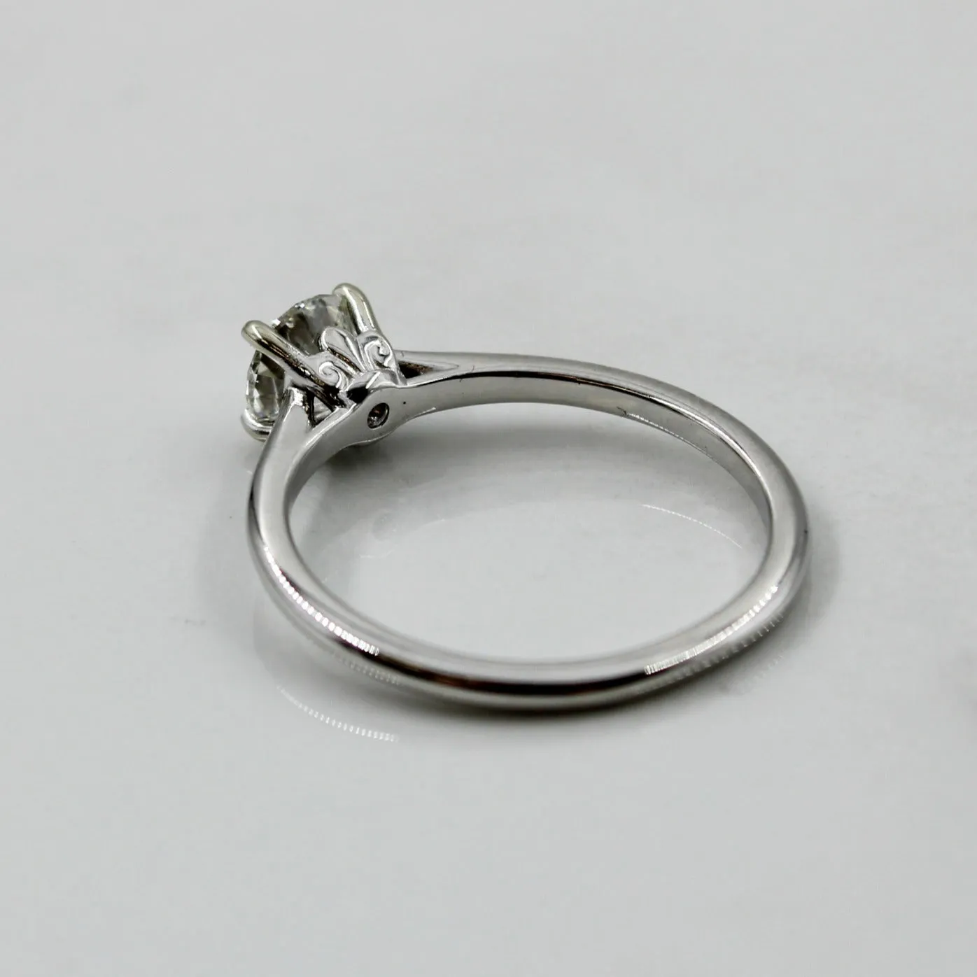 100 Ways Jewelry Bespoke' Fleur De Lis Diamond Solitaire Engagement Ring | 0.70ct |