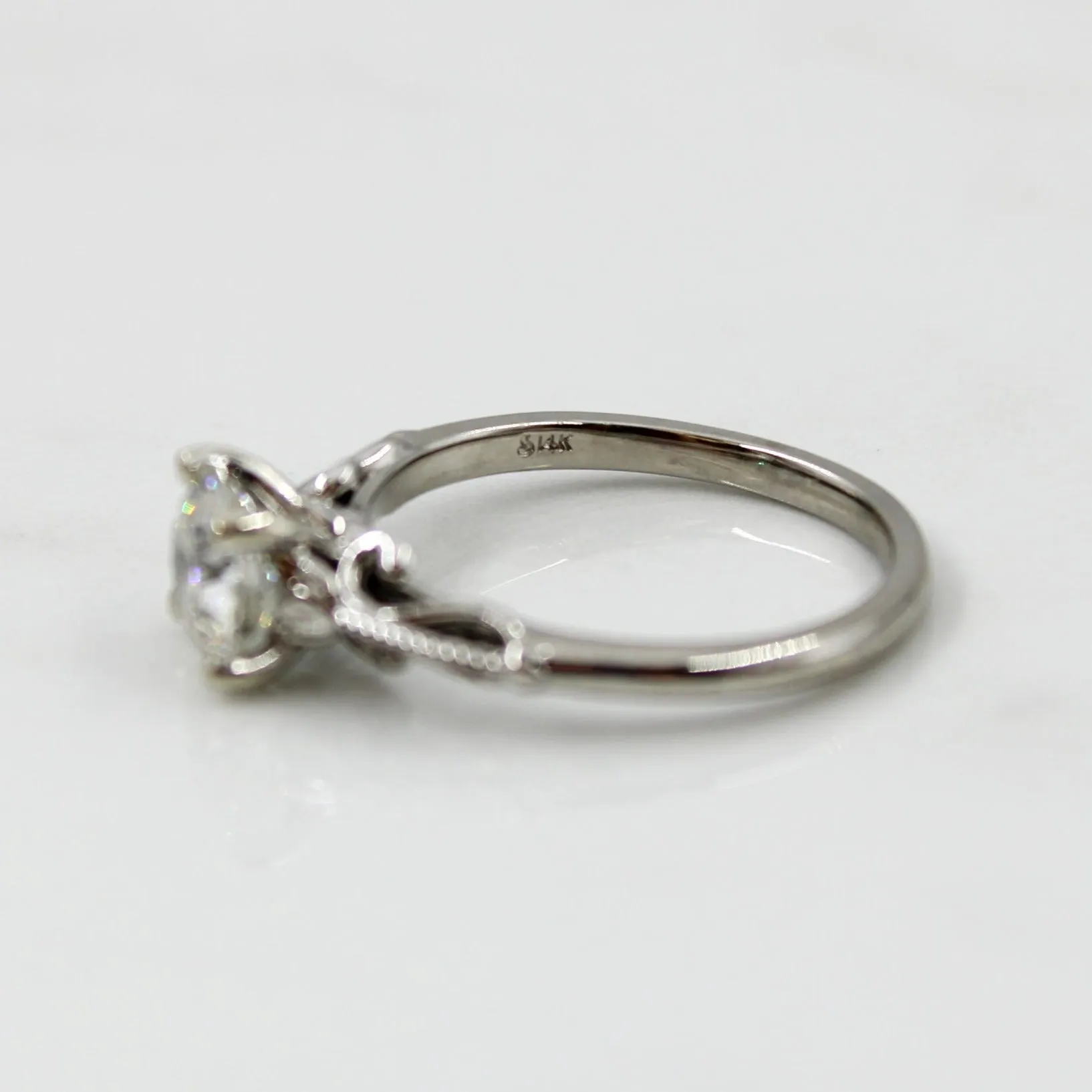 100 Ways Jewelry Bespoke' Lotus Inspired Engagement Ring | 1.20ct | SZ 7 |