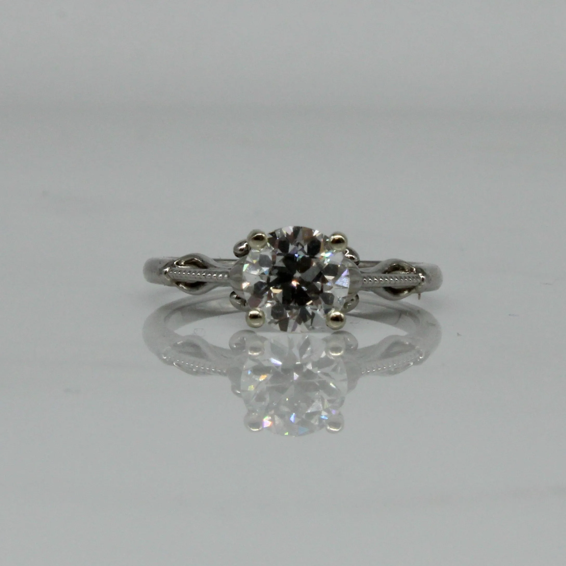 100 Ways Jewelry Bespoke' Lotus Inspired Engagement Ring | 1.20ct | SZ 7 |