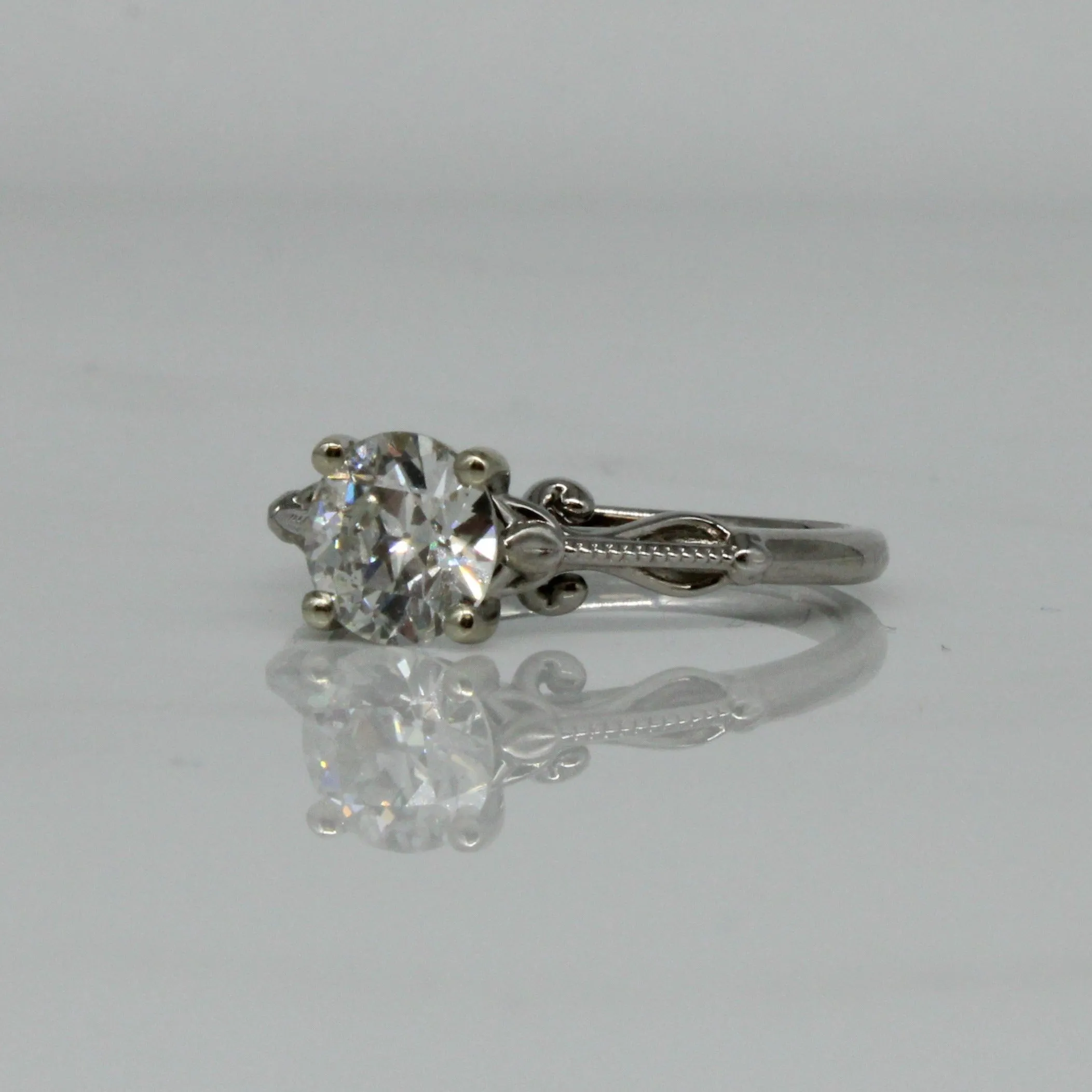 100 Ways Jewelry Bespoke' Lotus Inspired Engagement Ring | 1.20ct | SZ 7 |