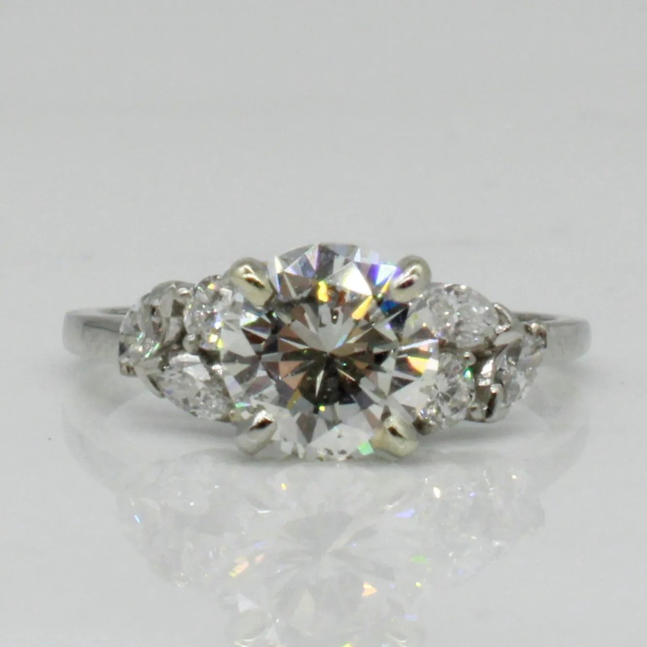 100 Ways Jewelry Bespoke' Marquise Cluster Detailed Engagement Ring | 1.51ctw | SZ 4.75 |