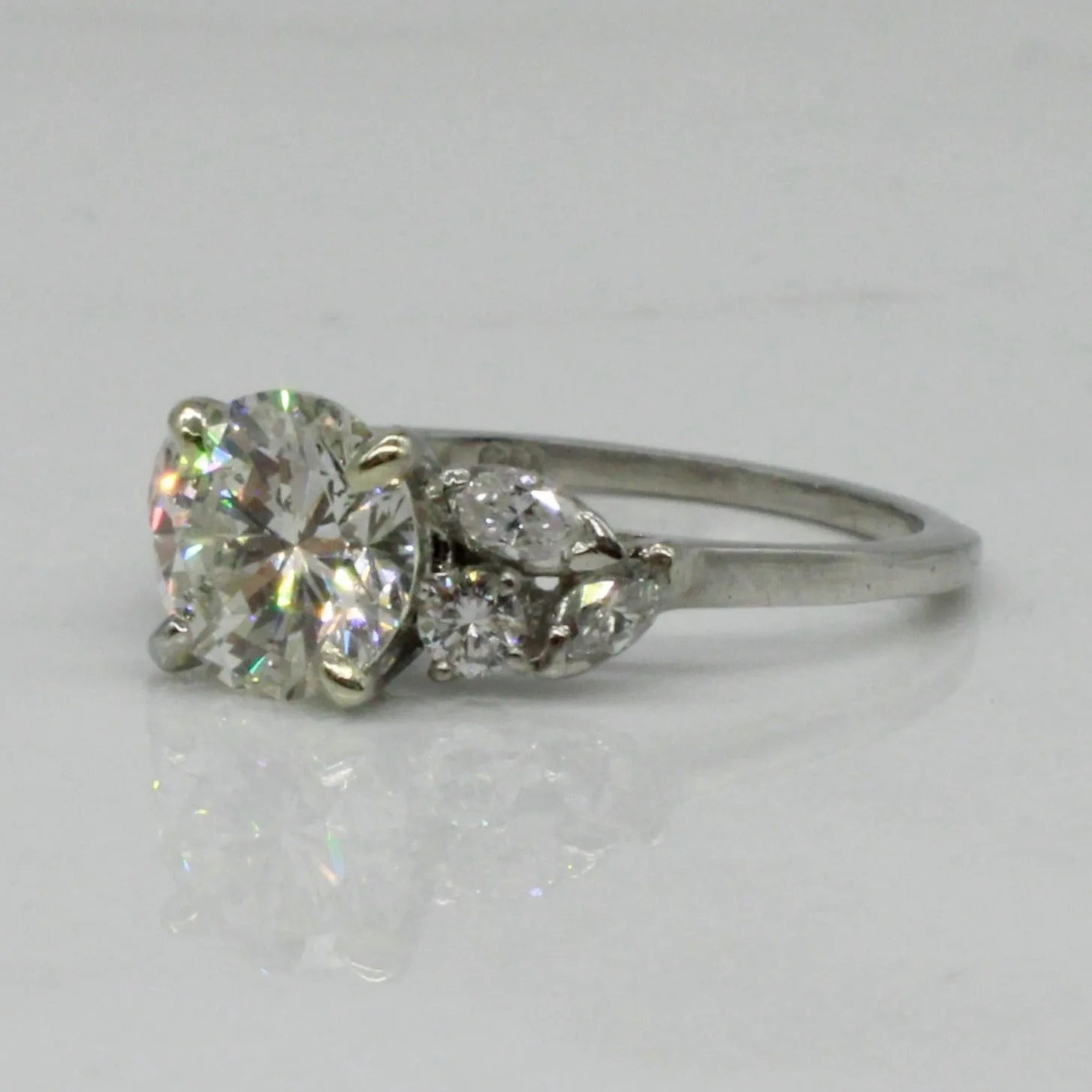 100 Ways Jewelry Bespoke' Marquise Cluster Detailed Engagement Ring | 1.51ctw | SZ 4.75 |