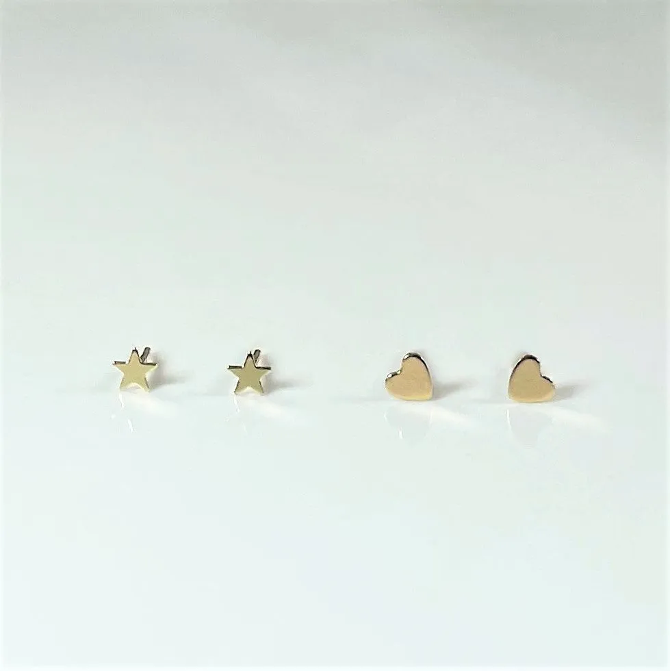 100 Ways Jewelry 'Bespoke' Mini Gold Studs |