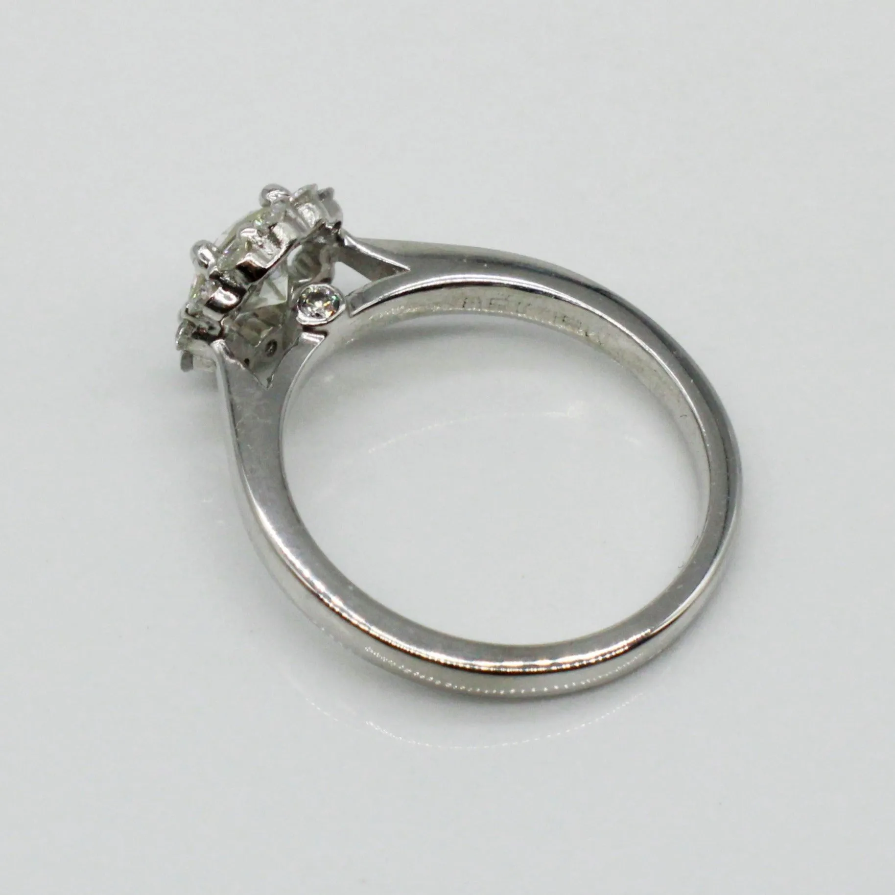 100 Ways Jewelry Bespoke' Old European Diamond Halo Engagement Ring | 0.70ctw | SZ 4.75 |