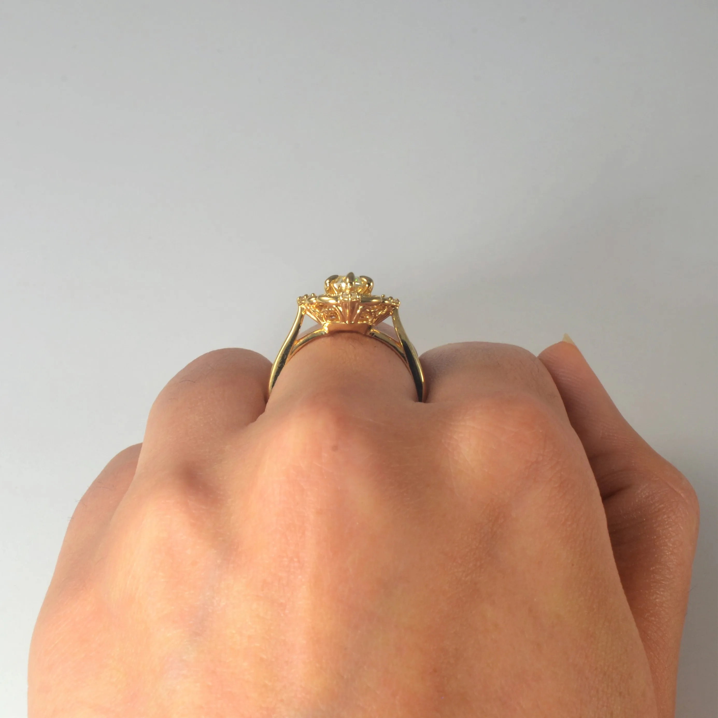 100 Ways Jewelry Bespoke' Ornate Filigree Marquise Diamond Ring | 1.71ctw | SZ 7 |
