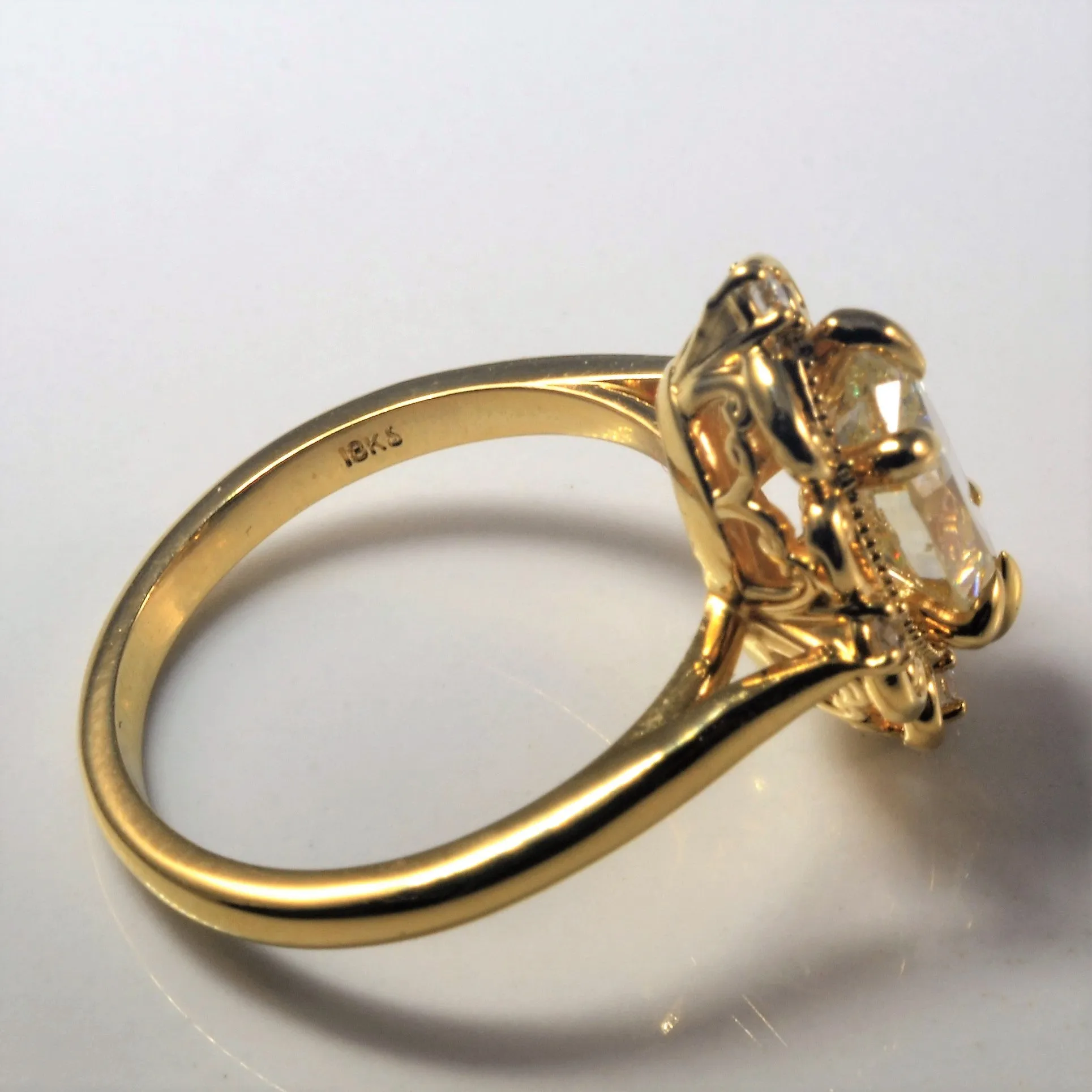100 Ways Jewelry Bespoke' Ornate Filigree Marquise Diamond Ring | 1.71ctw | SZ 7 |