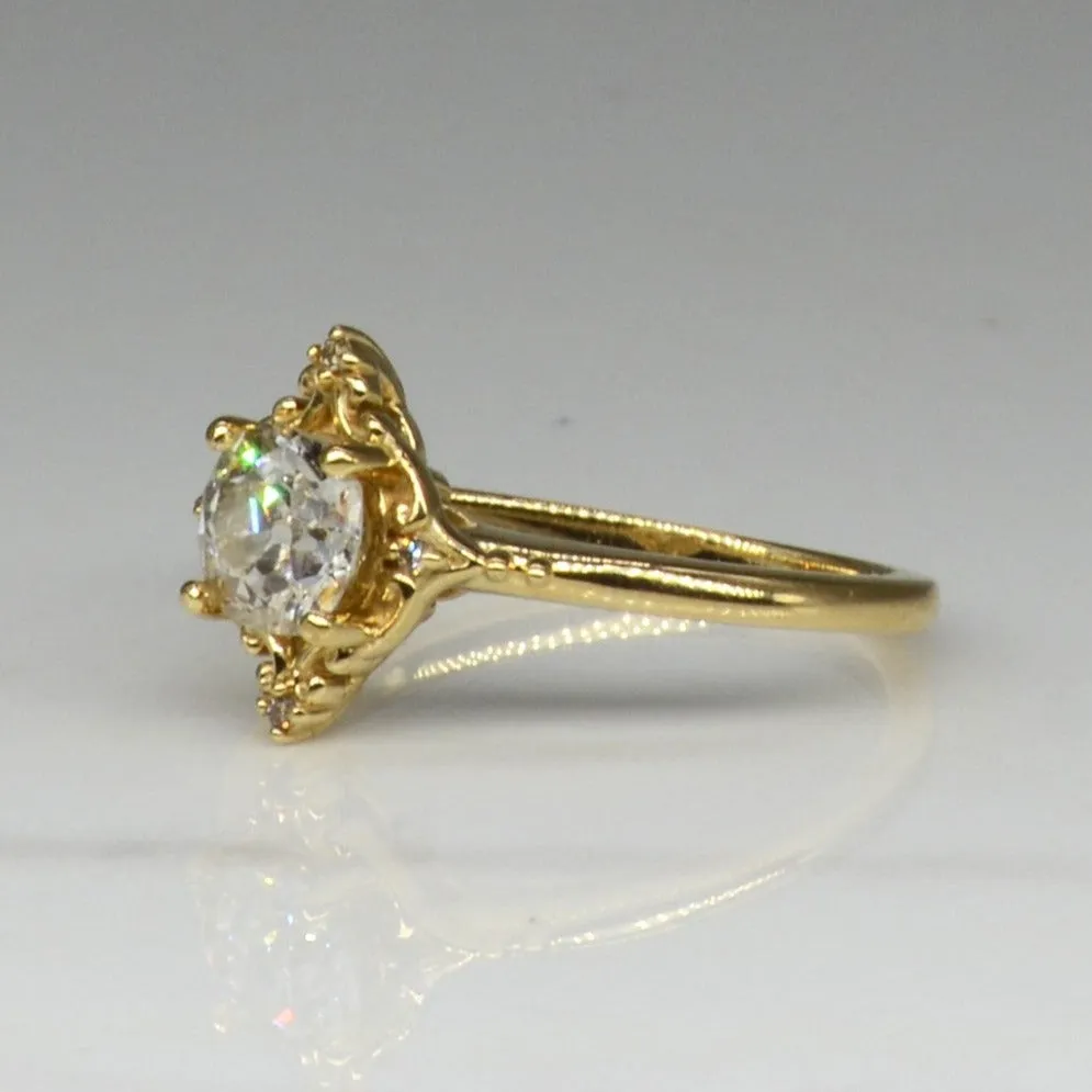 100 Ways Jewelry Bespoke' Pale Champagne Old Mine Diamond Ring | 0.86ctw | SZ 7.25 |