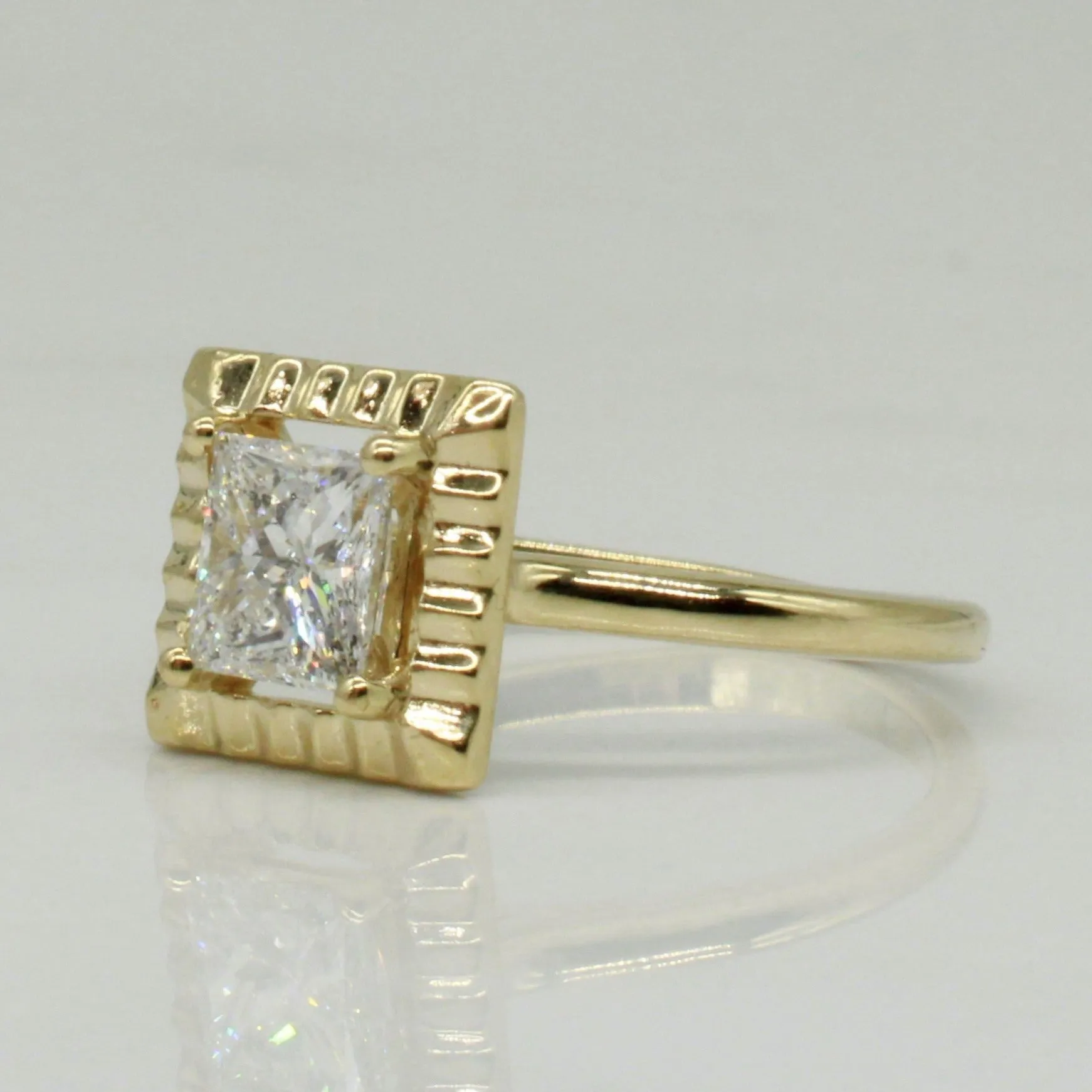 100 Ways Jewelry Bespoke' Princess Diamond Inset Solitaire Ring | 1.05ct | SZ 7.5 |