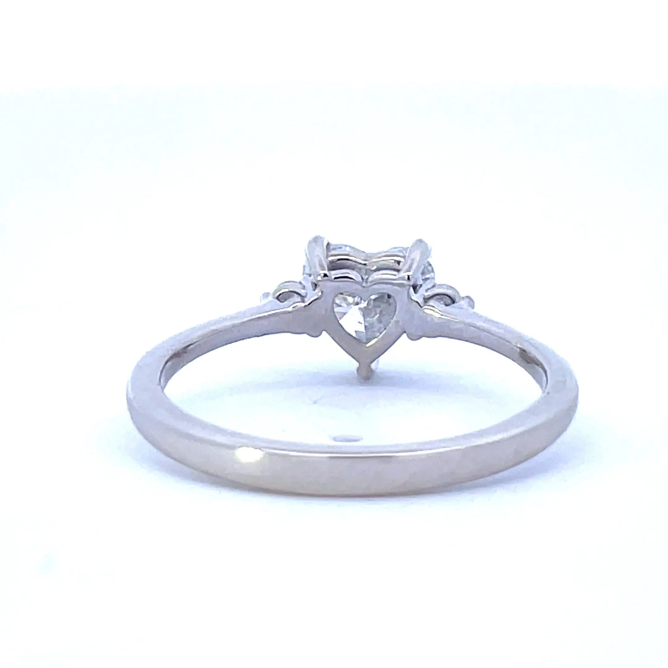 100 Ways Jewelry Bespoke' Three Stone Heart Cut Diamond Engagement Ring | 0.92ctw | SZ 6.75 |