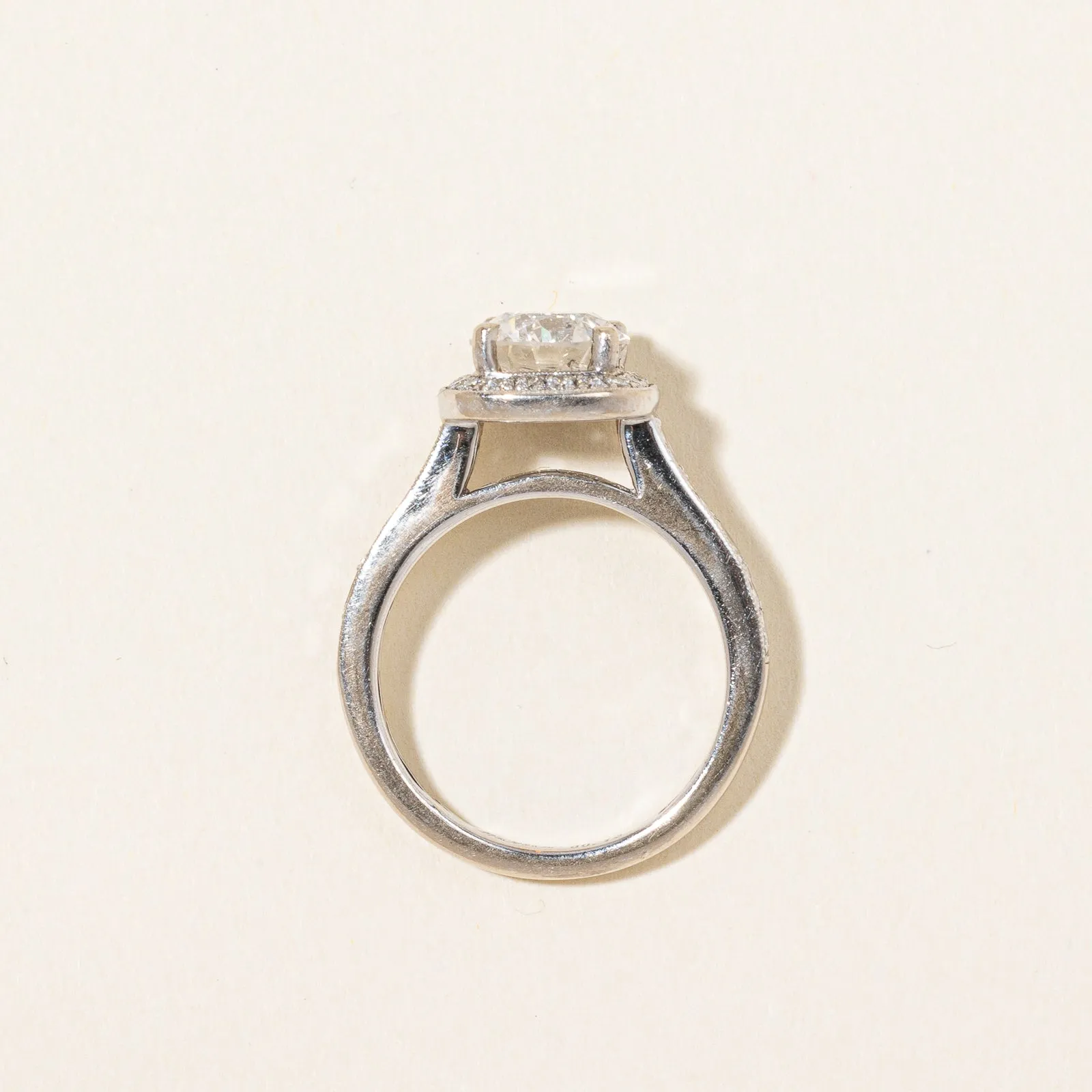 100 Ways Jewelry Simon G' Diamond Halo Engagement Ring | 2.06ctw | SZ 4.5 |