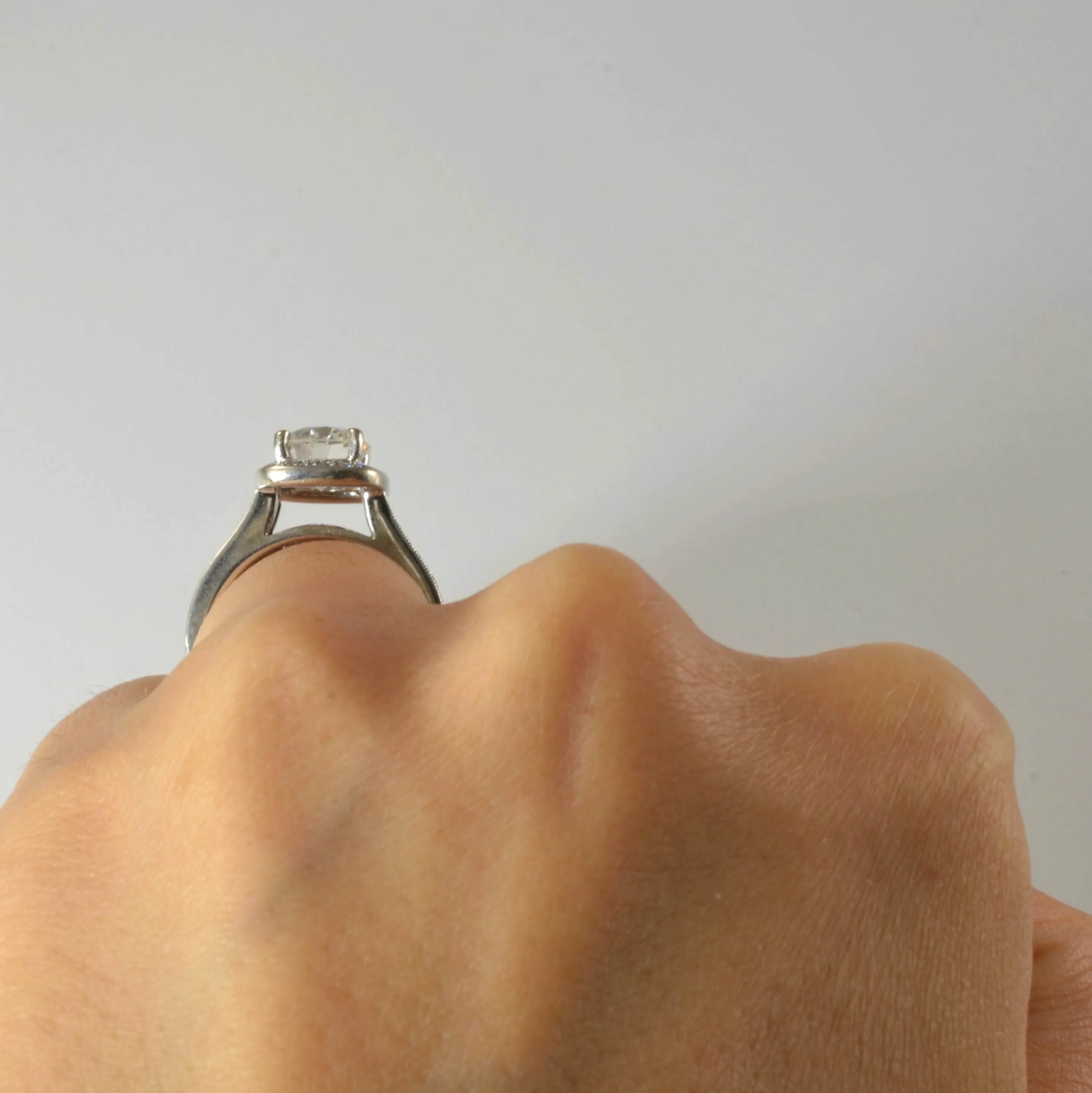 100 Ways Jewelry Simon G' Diamond Halo Engagement Ring | 2.06ctw | SZ 4.5 |