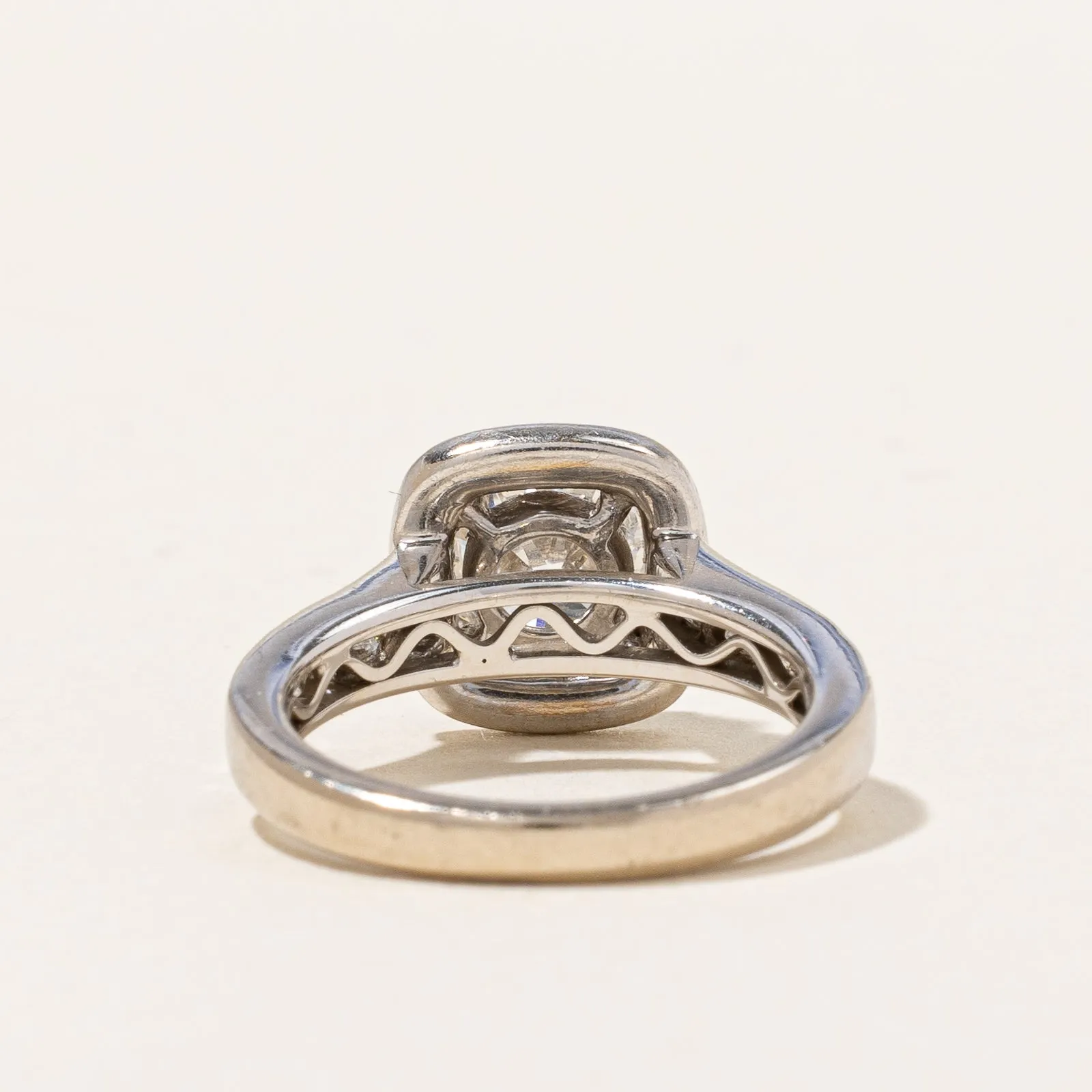 100 Ways Jewelry Simon G' Diamond Halo Engagement Ring | 2.06ctw | SZ 4.5 |