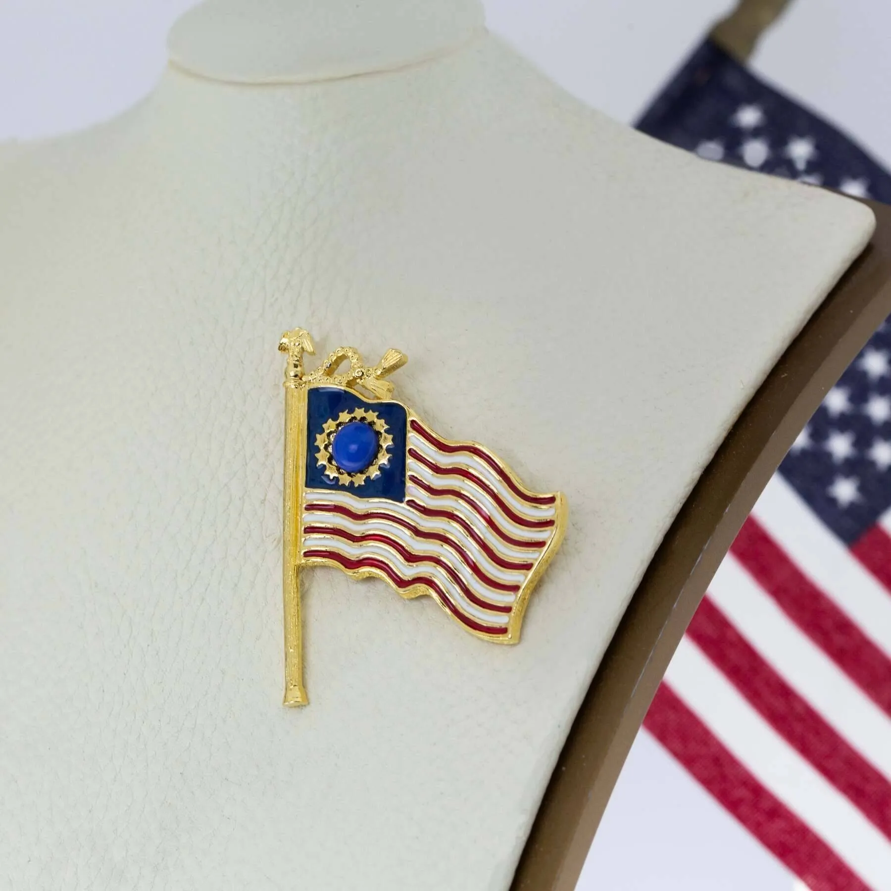 1928 Jewelry 13-Star American Flag Patriotic Pin 1928 Jewelry