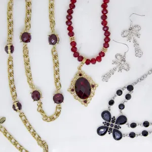 1928 Jewelry $200 Value Mystery Jewelry Package Three Necklace and One Pair of Earrings 1928 Jewelry