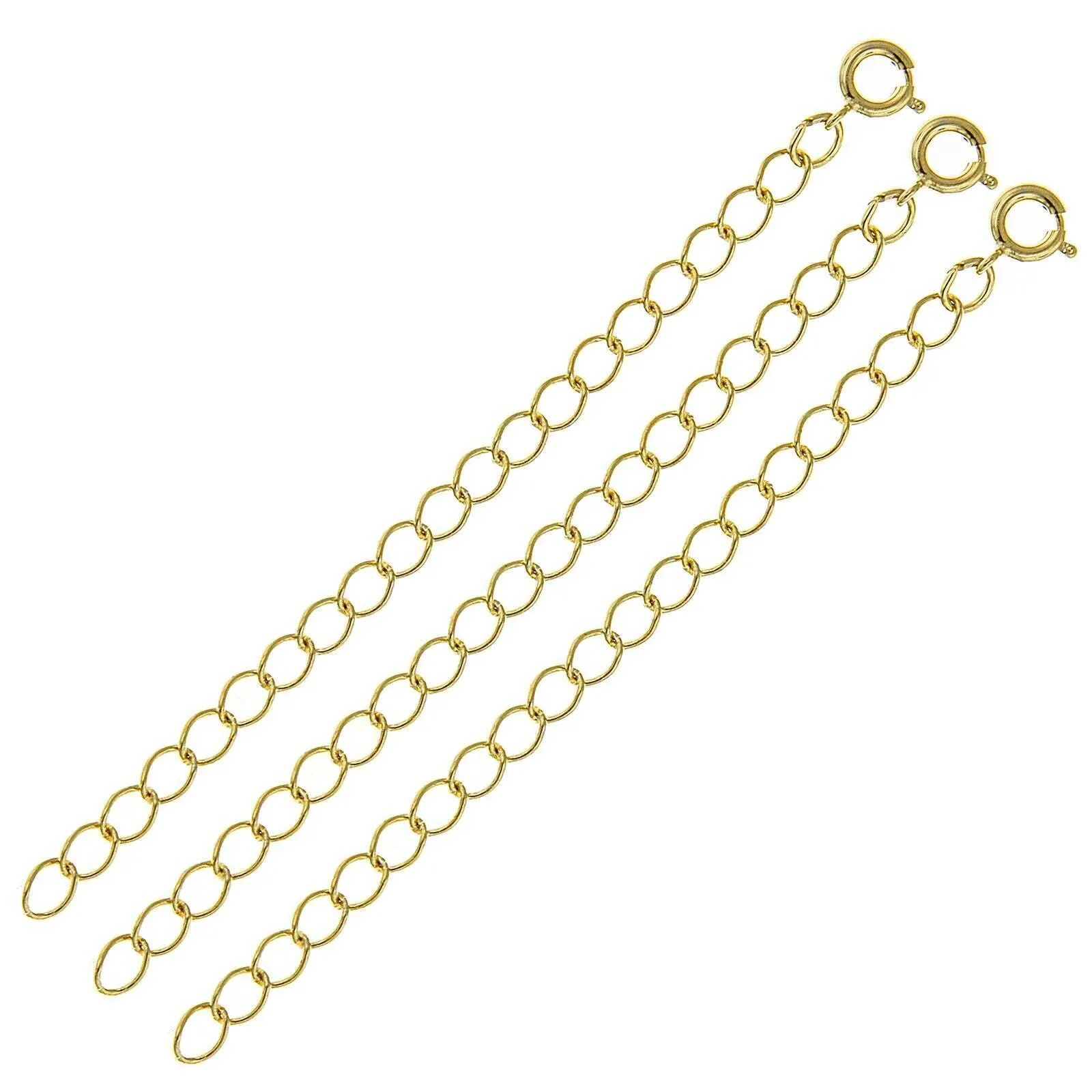 1928 Jewelry 3-Pack Necklace Extension Chains - 3-Inch Adjustable Length 1928 Jewelry