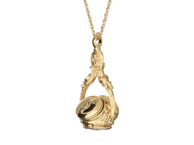 1928 Jewelry 3 Sided Spinner Locket Necklace 30" 1928 Jewelry