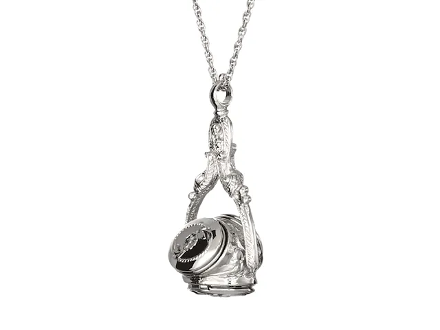 1928 Jewelry 3 Sided Spinner Locket Necklace 30" 1928 Jewelry