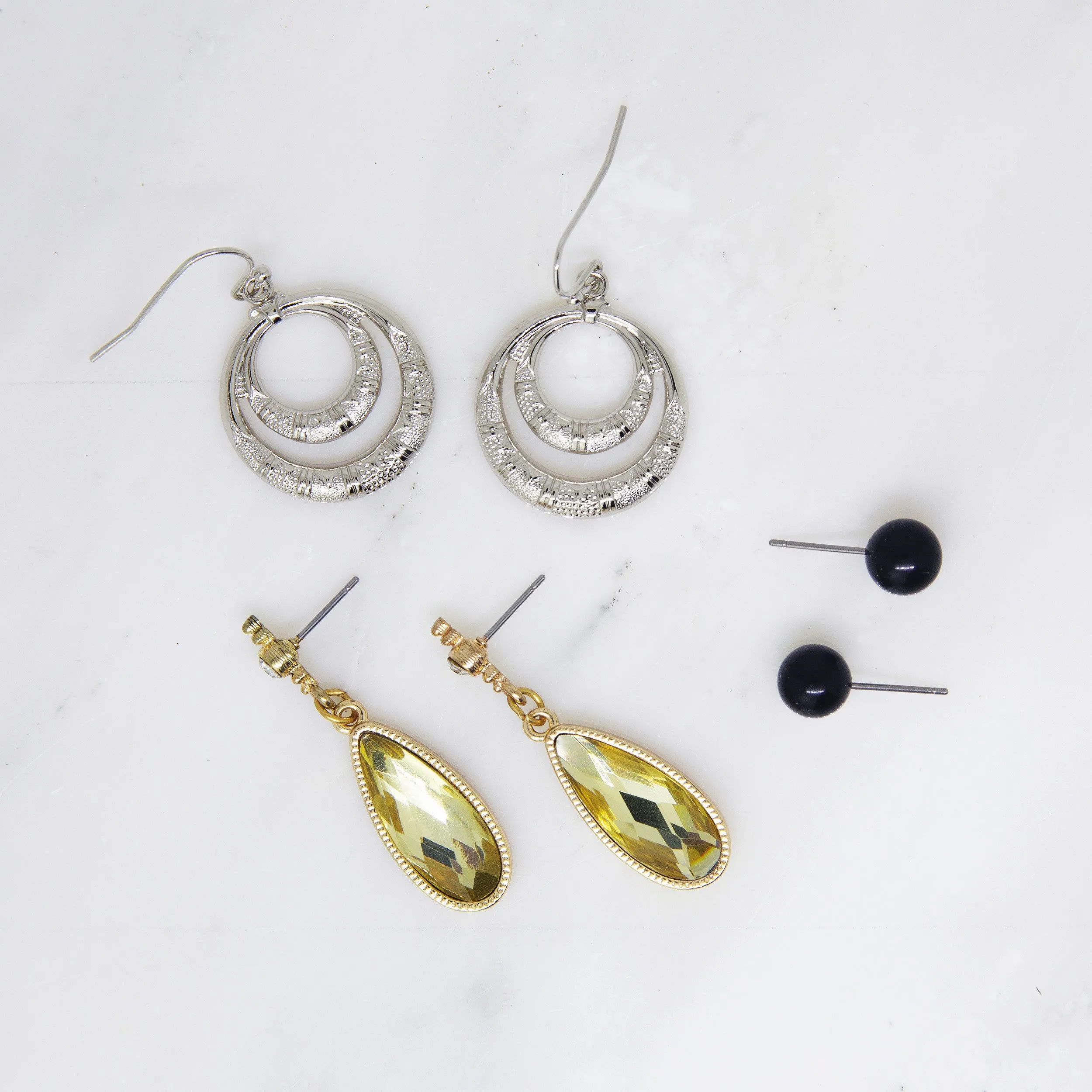 1928 Jewelry $80 Value Mystery Jewelry Package of Three Earrings 1928 Jewelry