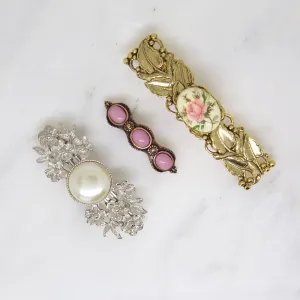 1928 Jewelry $80 Value Mystery Jewelry Package Three Pieces of Assorted Hair Jewelry 1928 Jewelry