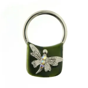 1928 Jewelry AB Crystal Butterfly Enamel Square Key Ring 1928 Jewelry