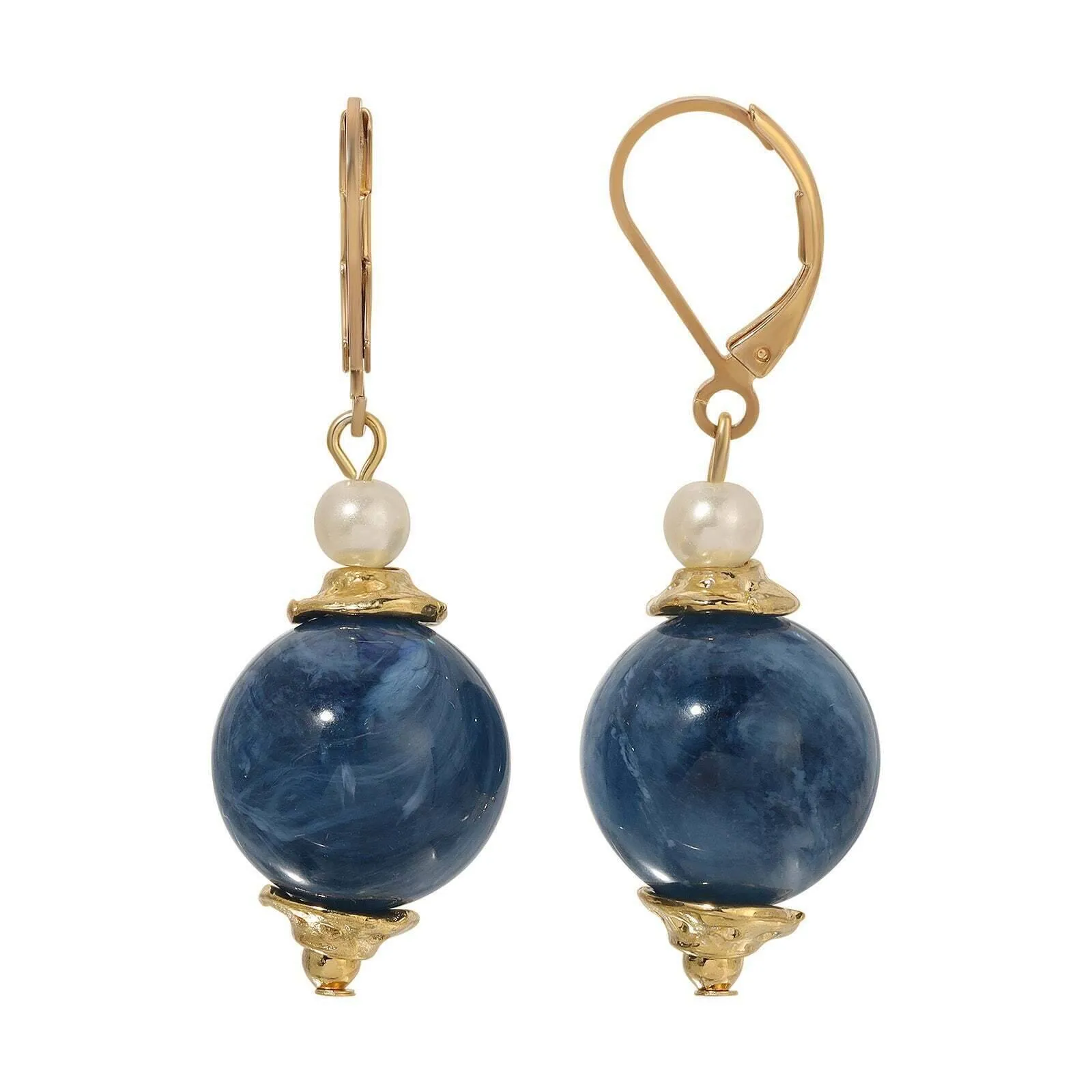 1928 Jewelry Alluring Bead and Faux Pearl Drop Earrings 1928 Jewelry
