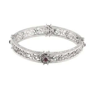 1928 Jewelry Amethyst Purple Filigree Flower Stretch Bracelet 1928 Jewelry