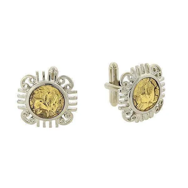 1928 Jewelry Ancient Greek Coin Replica Cufflinks 1928 Jewelry
