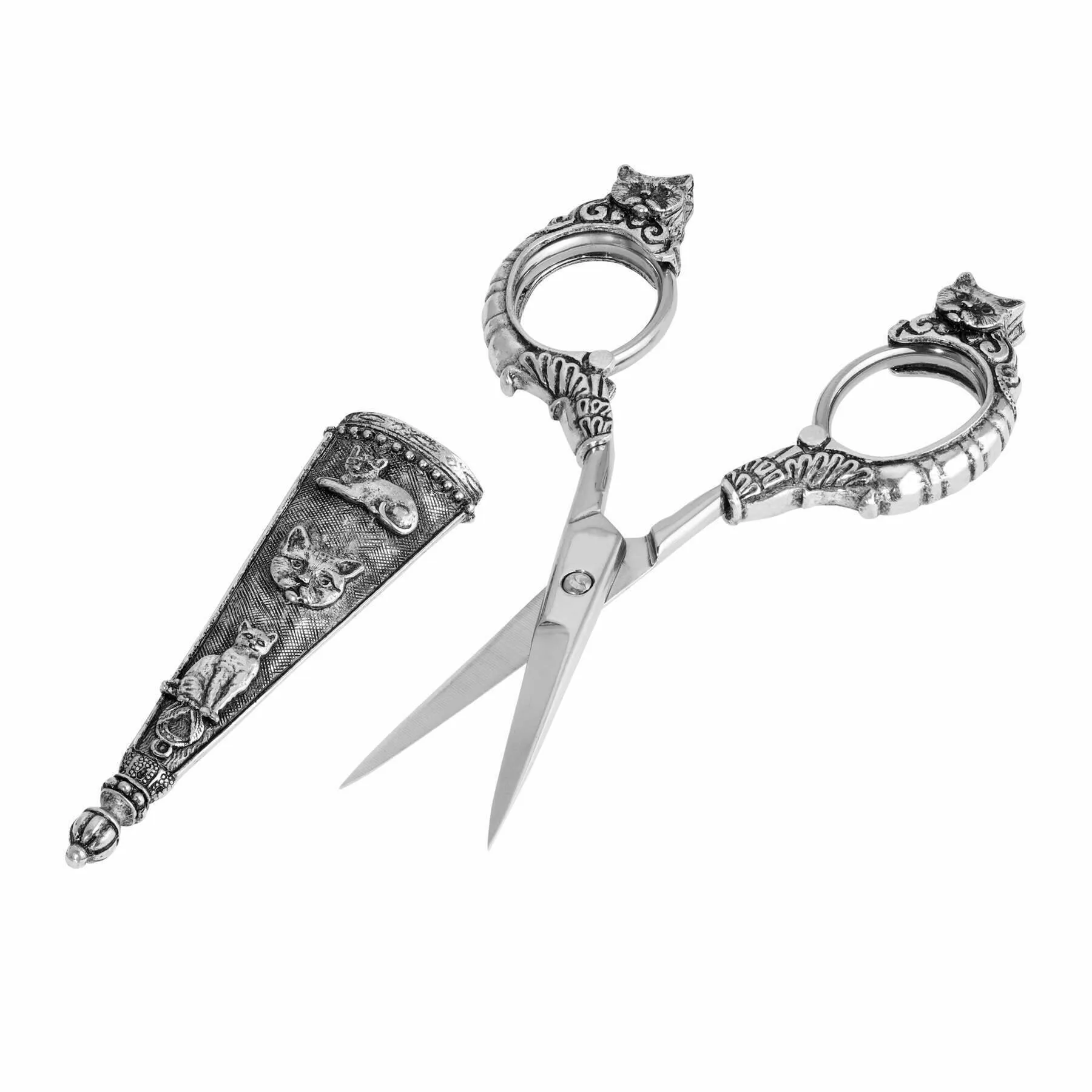 1928 Jewelry Antiqued Classic Cat Scissors 1928 Jewelry