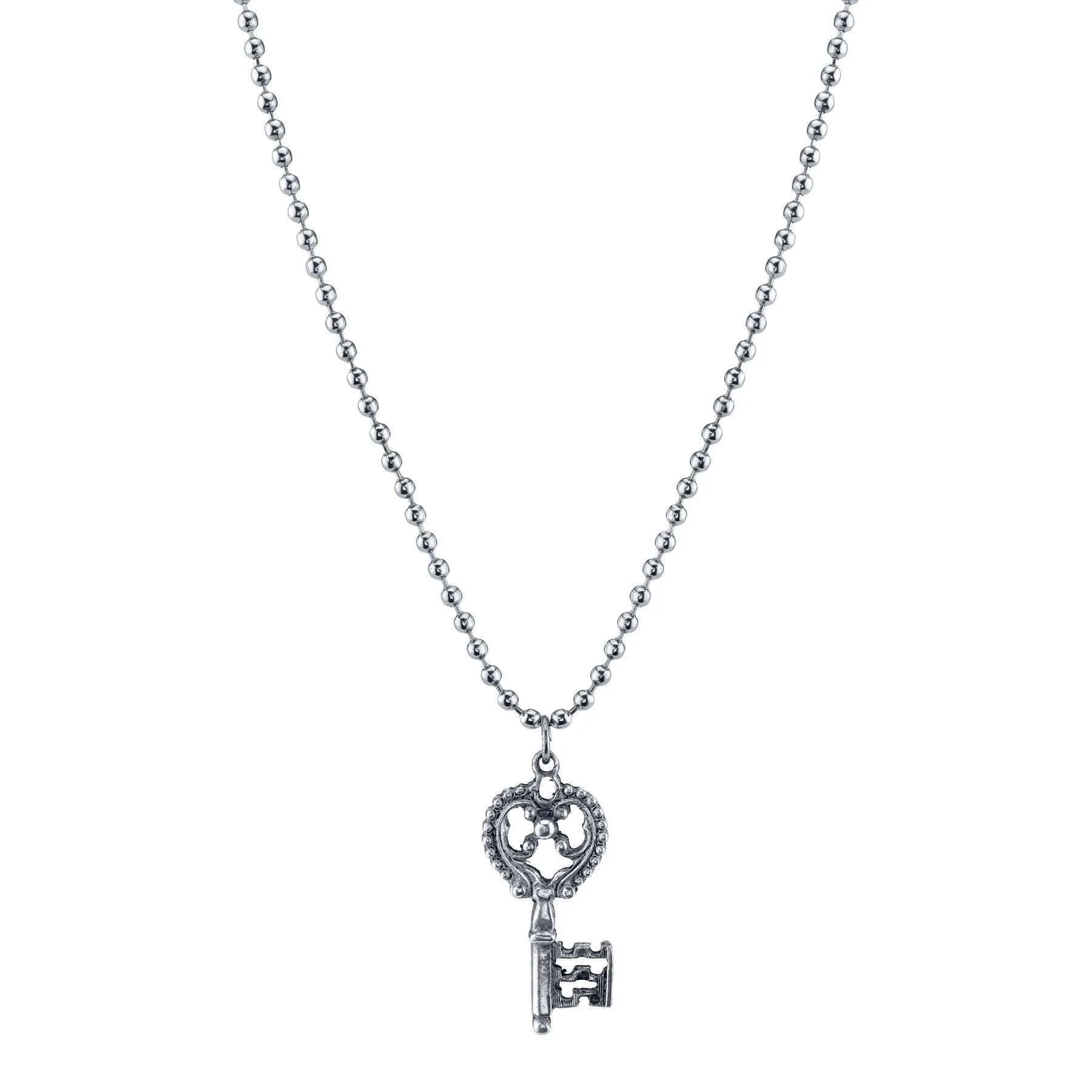 1928 Jewelry Antiqued Key Pendant Necklace 24" 1928 Jewelry
