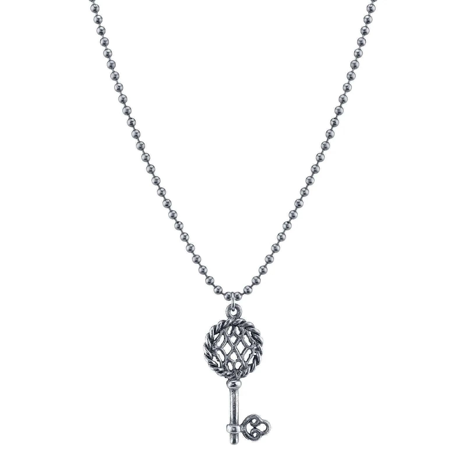 1928 Jewelry Antiqued Old Fashion Key Pendant Necklace 24" 1928 Jewelry