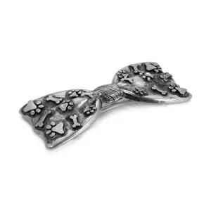 1928 Jewelry Antiqued Paws & Bones Bow Barrette Hair Clip 1928 Jewelry