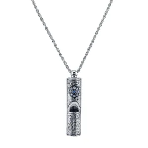 1928 Jewelry Antiqued Pewter Whistle With Flower Necklace 28" 1928 Jewelry
