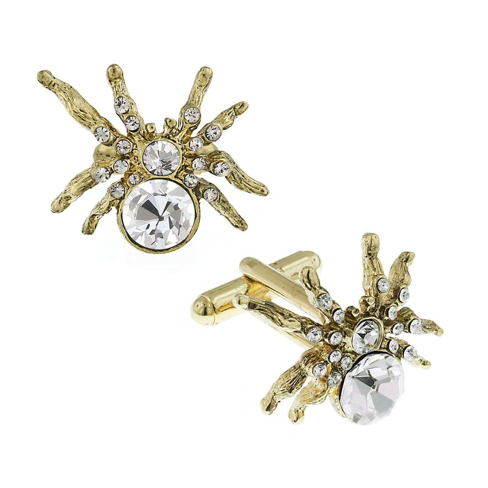 1928 Jewelry Arachnid Spider Crystal Cufflinks 1928 Jewelry