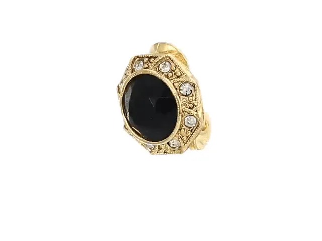 1928 Jewelry Art Deco Style Crystal Round Button Clip On Earrings 1928 Jewelry