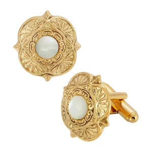 1928 Jewelry Art Deco Style Semi Precious Cufflinks 1928 Jewelry