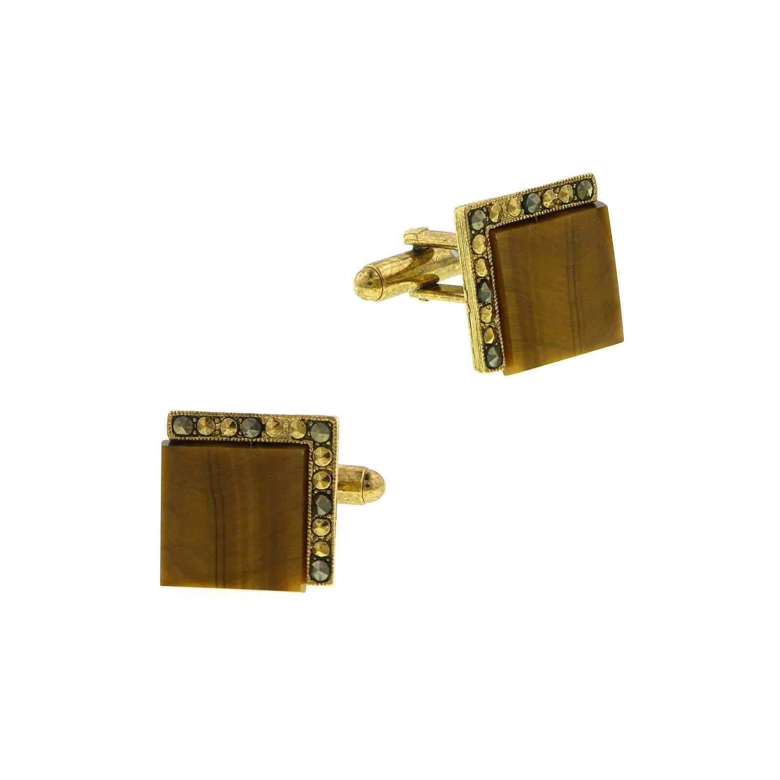 1928 Jewelry Art Deco Style Square Cufflinks 1928 Jewelry