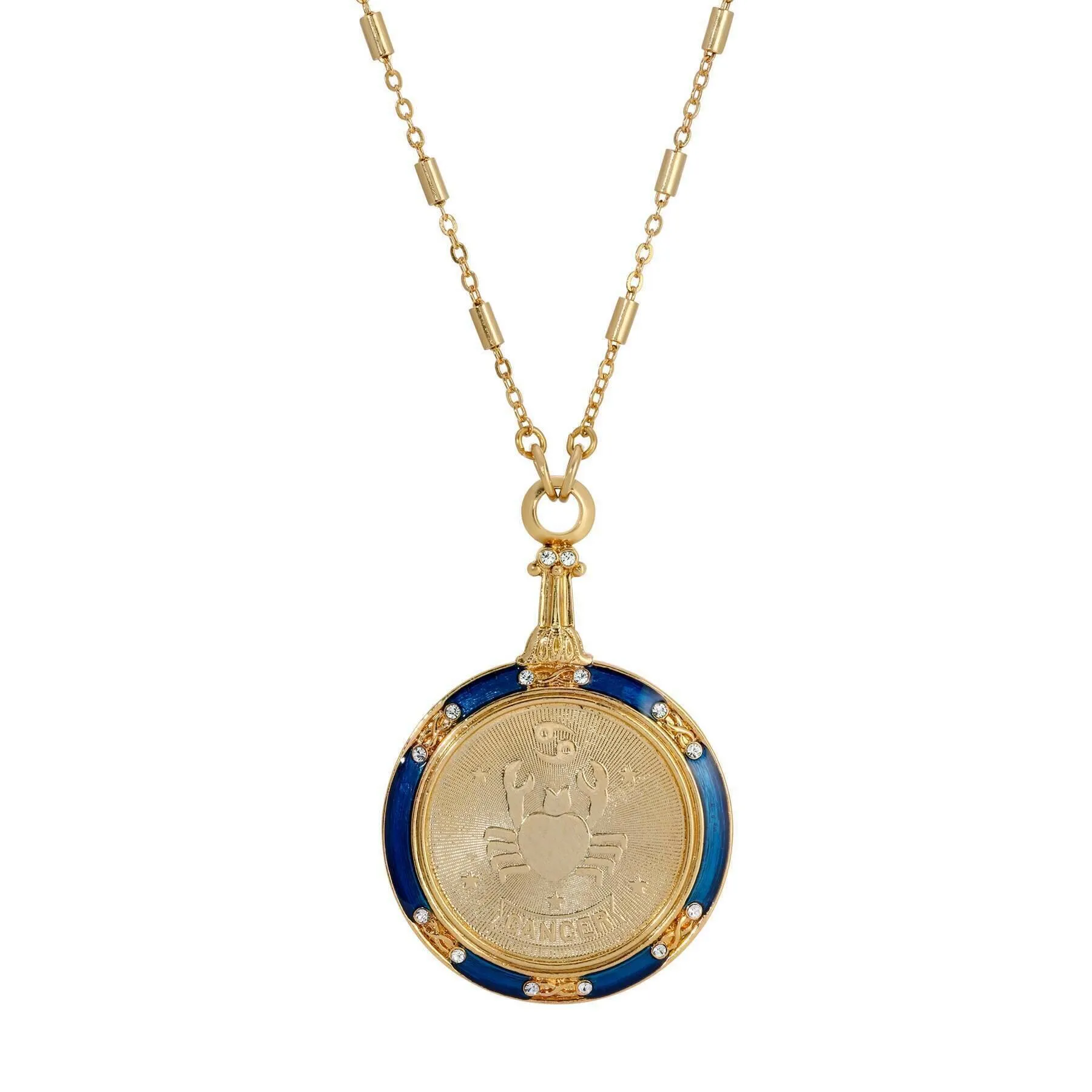 1928 Jewelry Astrological Sign Round Pendant Zodiac Necklace 28" 1928 Jewelry