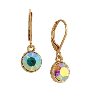 1928 Jewelry Aurora Borealis Crystal Drop EArrings 1928 Jewelry