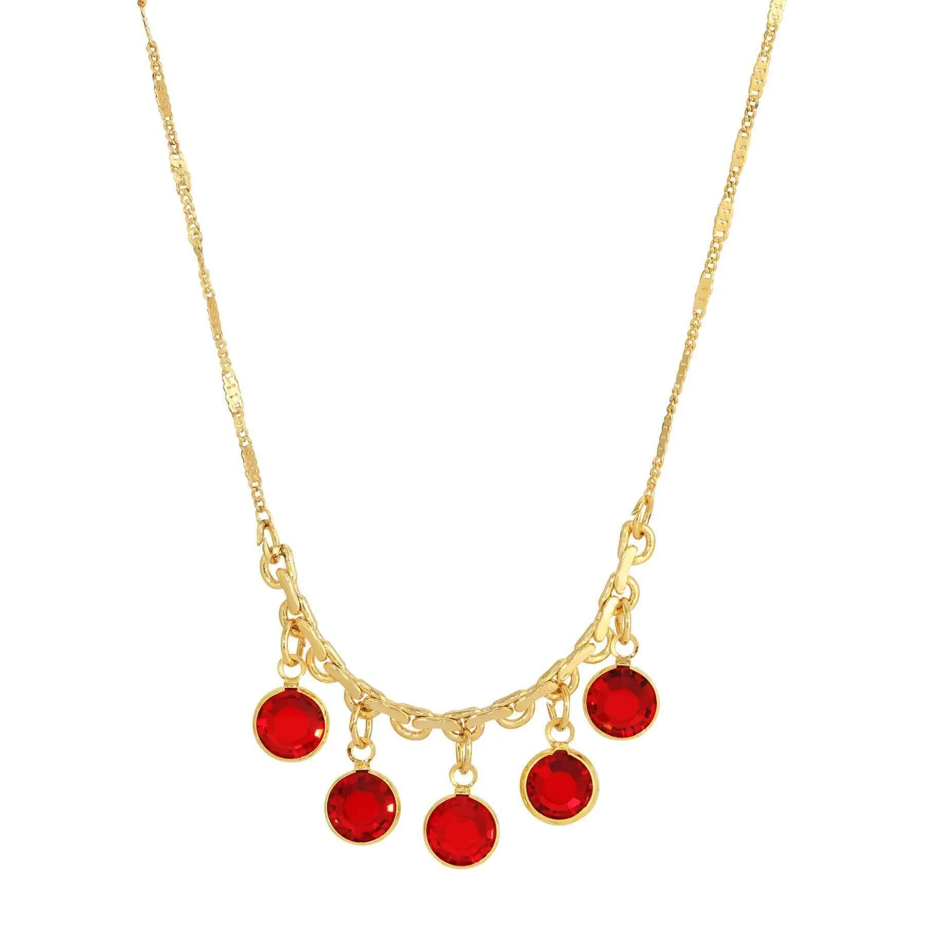 1928 Jewelry Austrian Channel Crystal Fancy Necklace 16" 1928 Jewelry