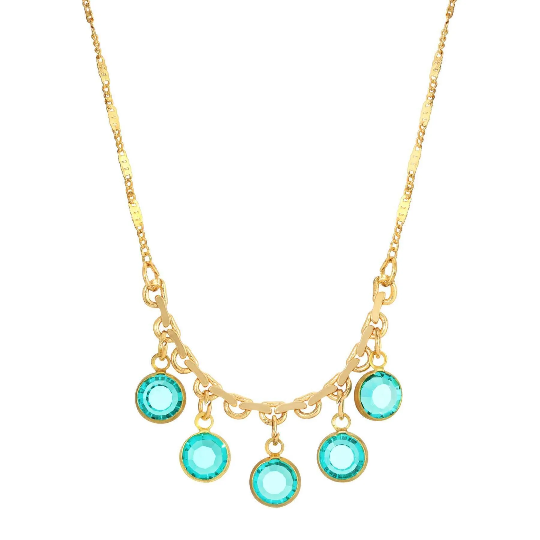 1928 Jewelry Austrian Channel Crystal Fancy Necklace 16" 1928 Jewelry