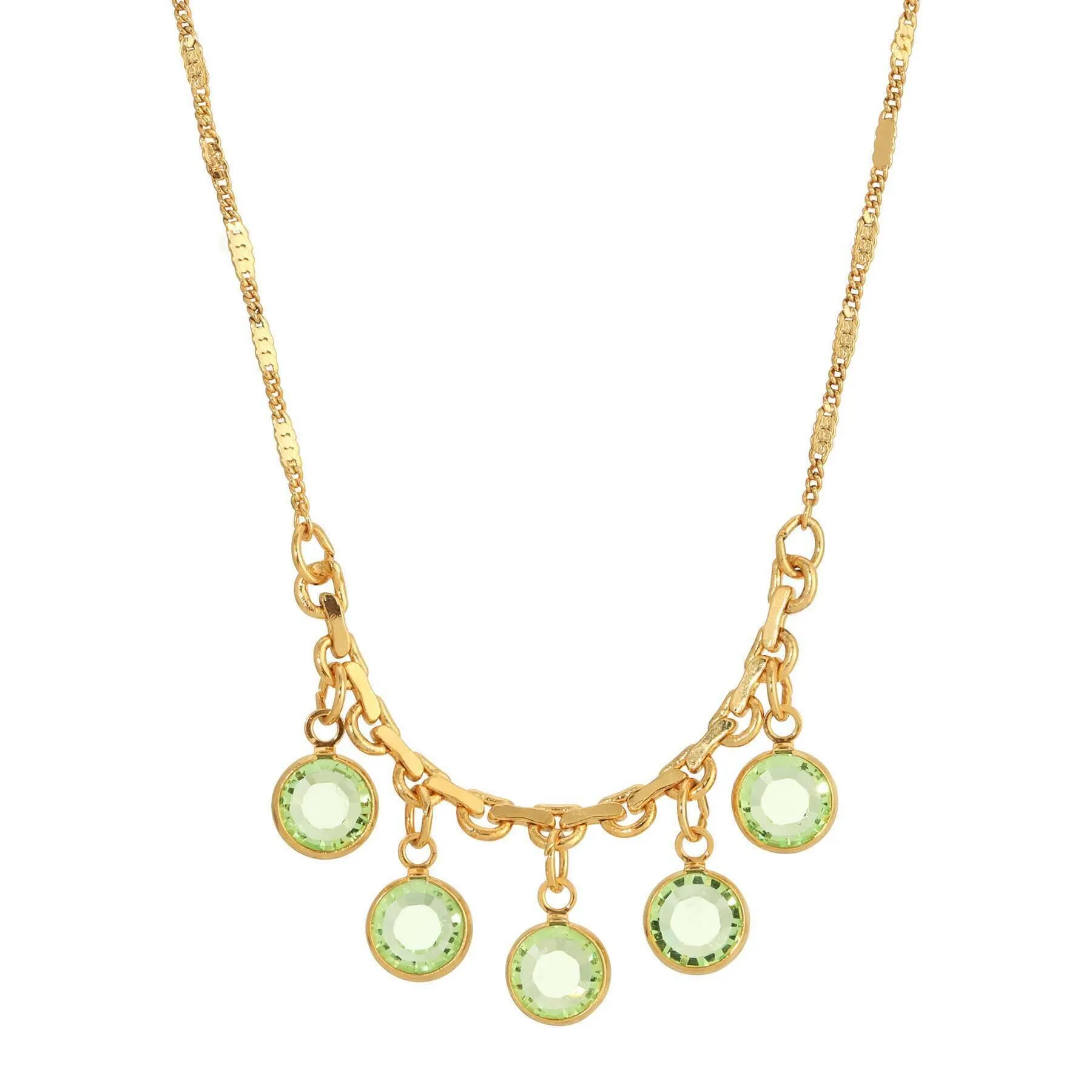 1928 Jewelry Austrian Channel Crystal Fancy Necklace 16" 1928 Jewelry