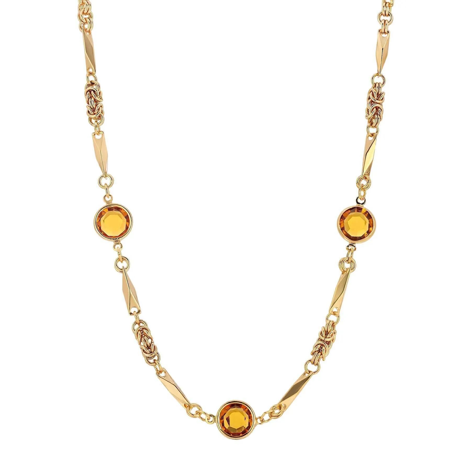 1928 Jewelry Austrian Channel Crystal Fancy Necklace, 16"   3" Extender 1928 Jewelry