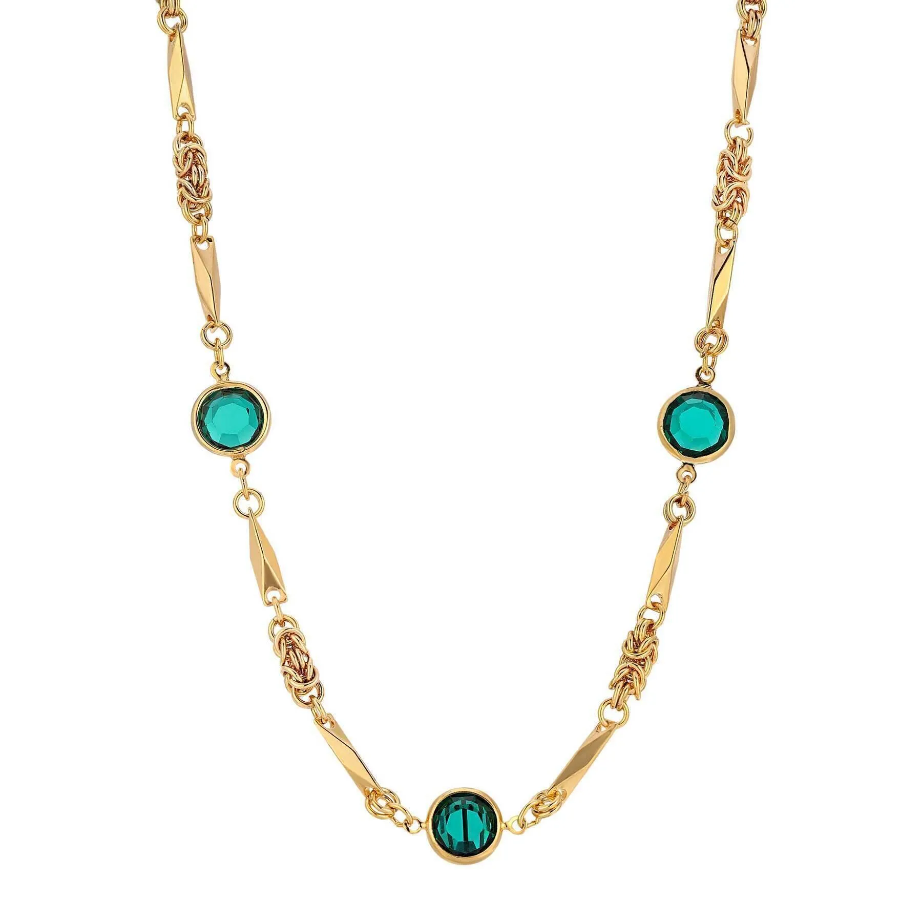 1928 Jewelry Austrian Channel Crystal Fancy Necklace, 16"   3" Extender 1928 Jewelry