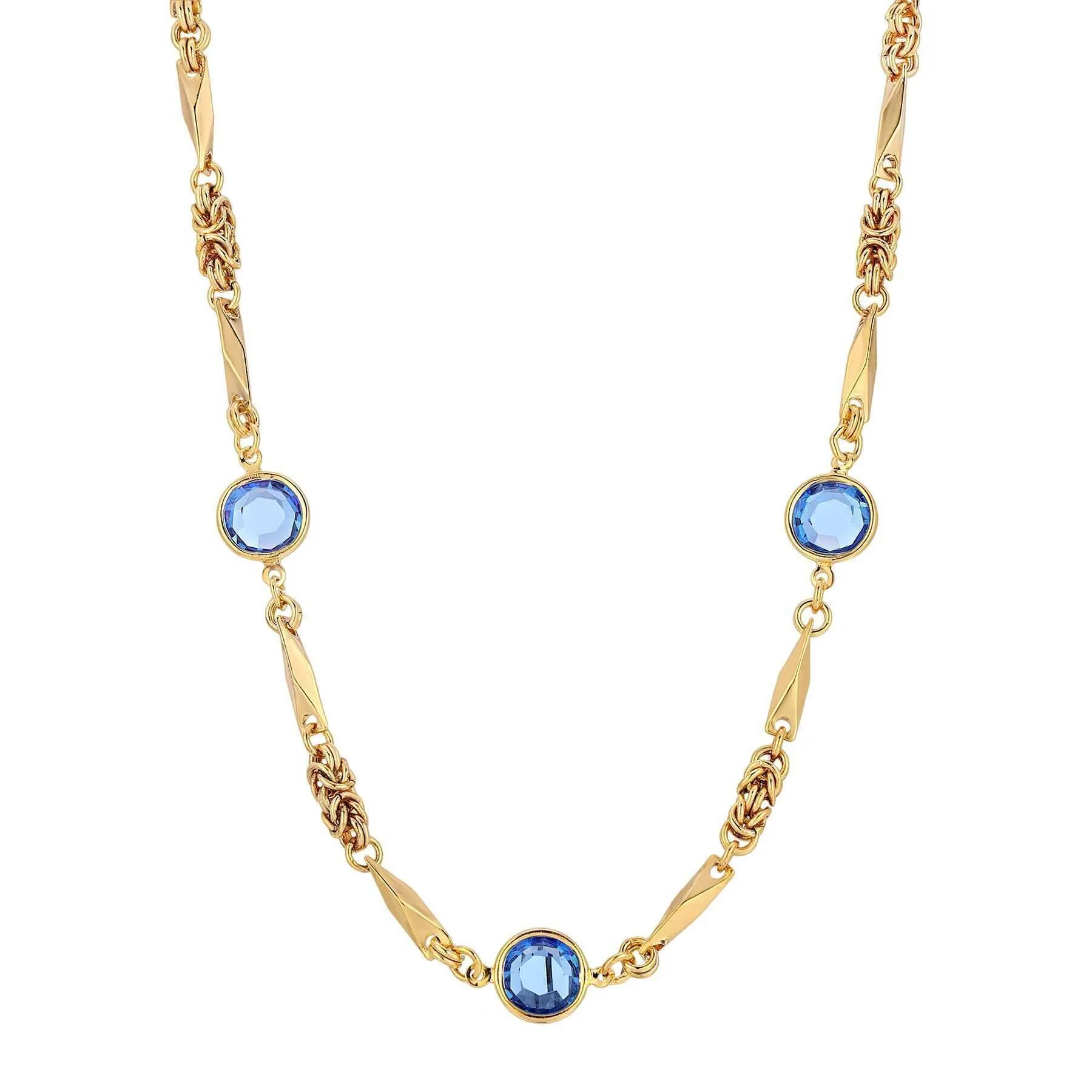 1928 Jewelry Austrian Channel Crystal Fancy Necklace, 16"   3" Extender 1928 Jewelry