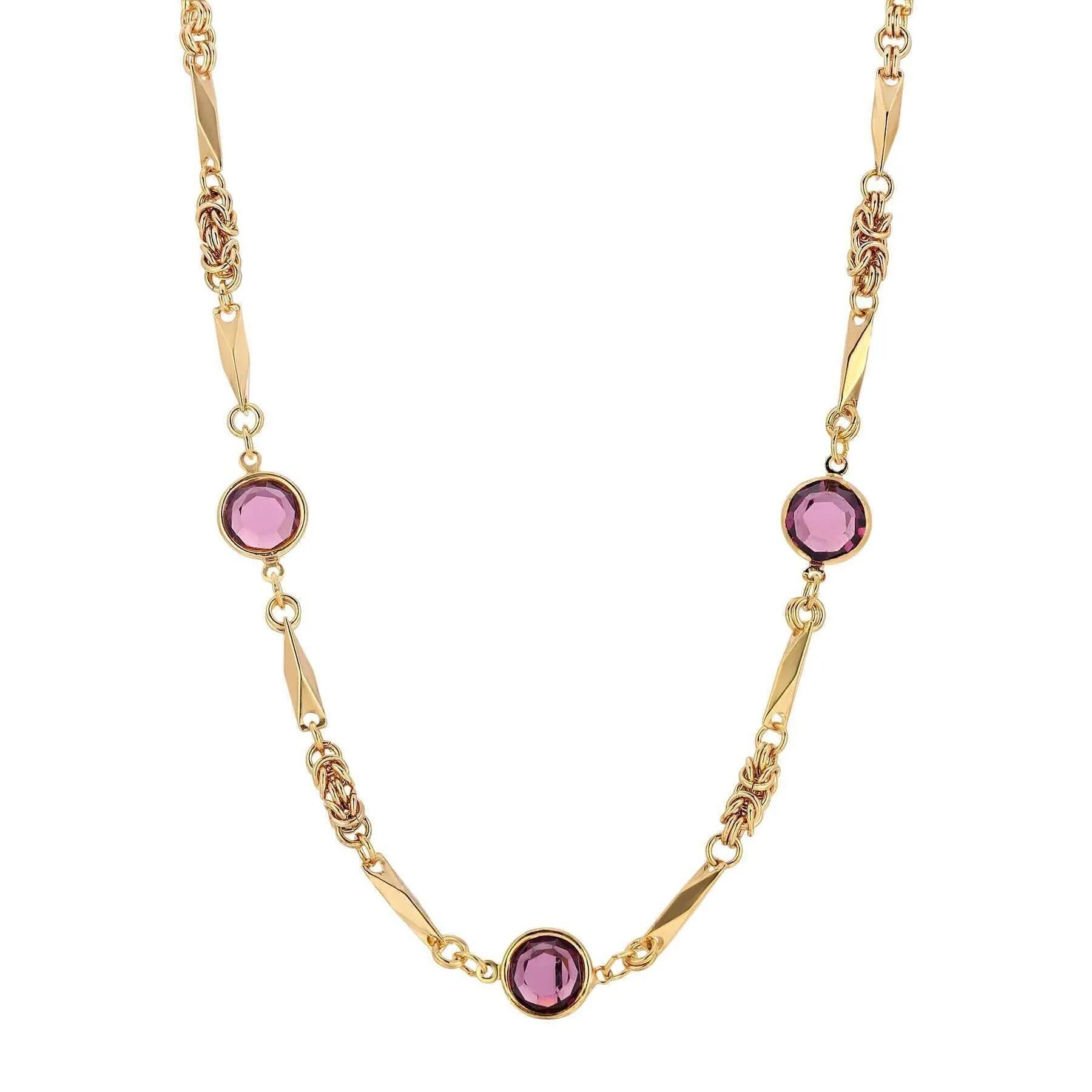 1928 Jewelry Austrian Channel Crystal Fancy Necklace, 16"   3" Extender 1928 Jewelry