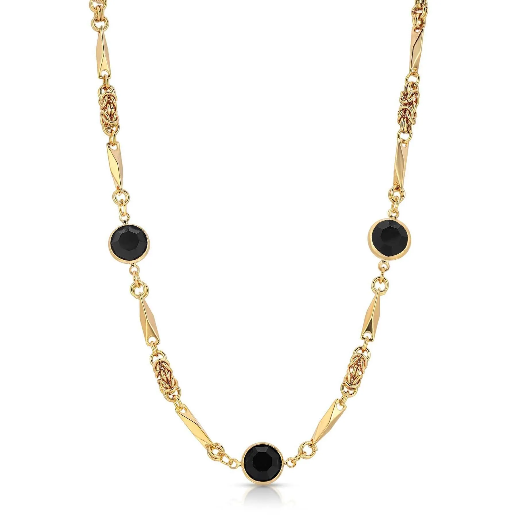 1928 Jewelry Austrian Channel Crystal Fancy Necklace, 16"   3" Extender 1928 Jewelry