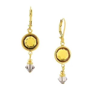 1928 Jewelry Austrian Crystal Channel Drop Earrings 1928 Jewelry