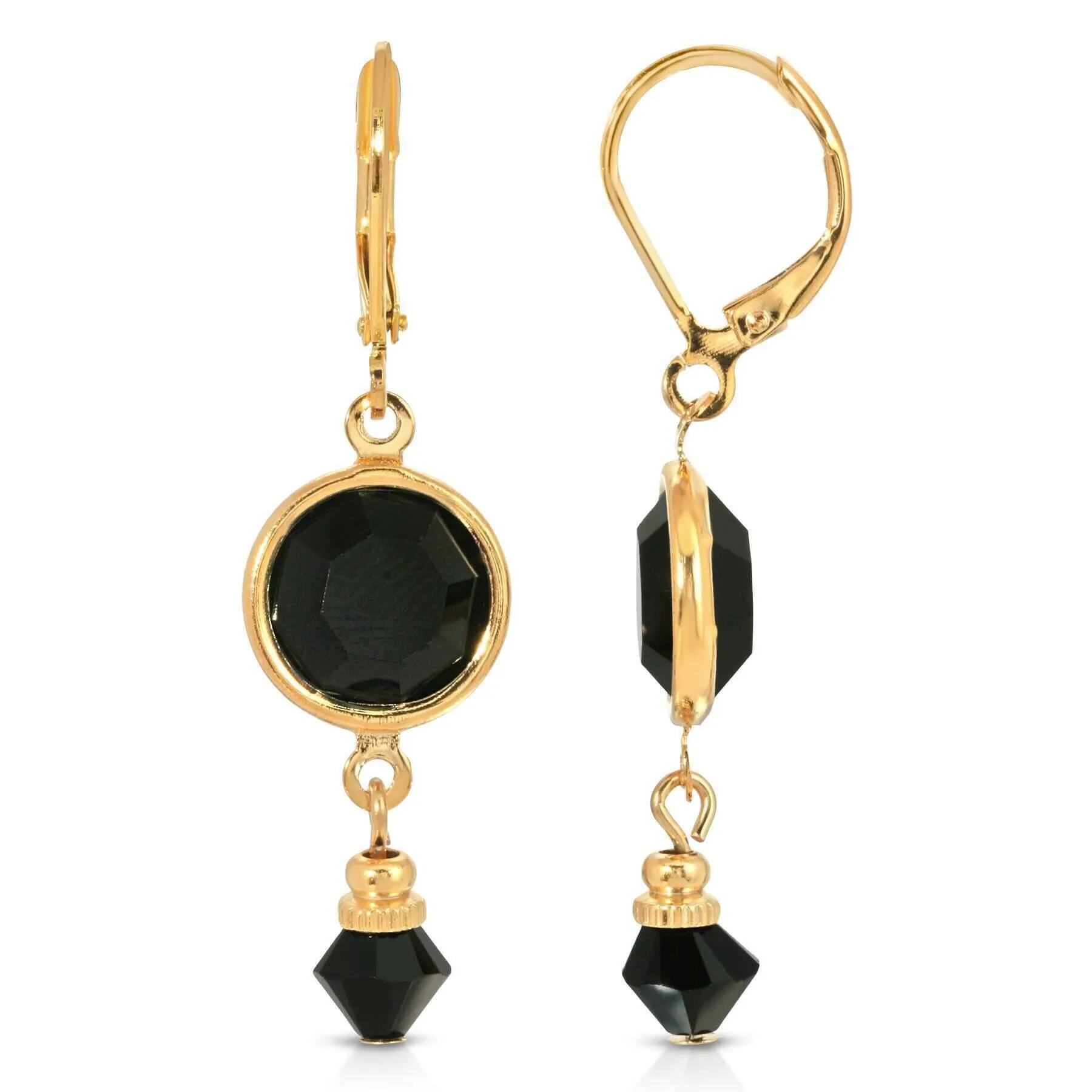 1928 Jewelry Austrian Crystal Channel Drop Earrings 1928 Jewelry